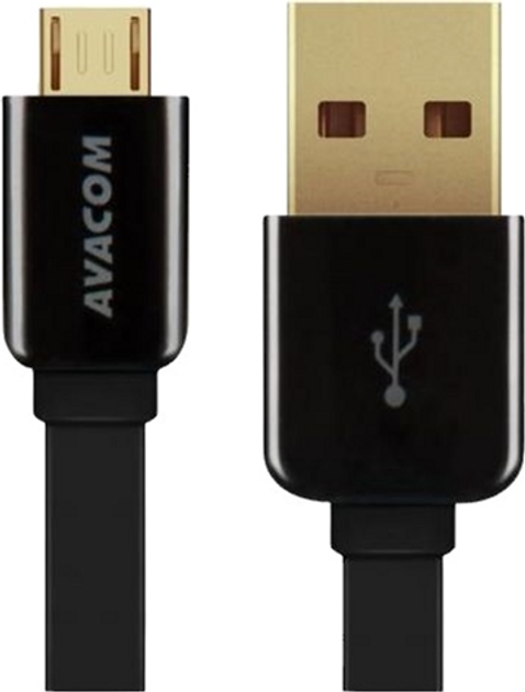 Kabel Avacom 2.0 USB Type-A - Micro USB M/M 0.4 m Czarny (DCUS-MIC-40K) - obraz 1