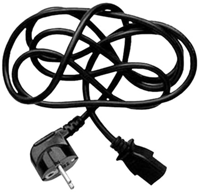 Kabel zasilający Logo KS030NVN0L CEE7 - C13 230V 3 m Czarny (8590274659339) - obraz 1