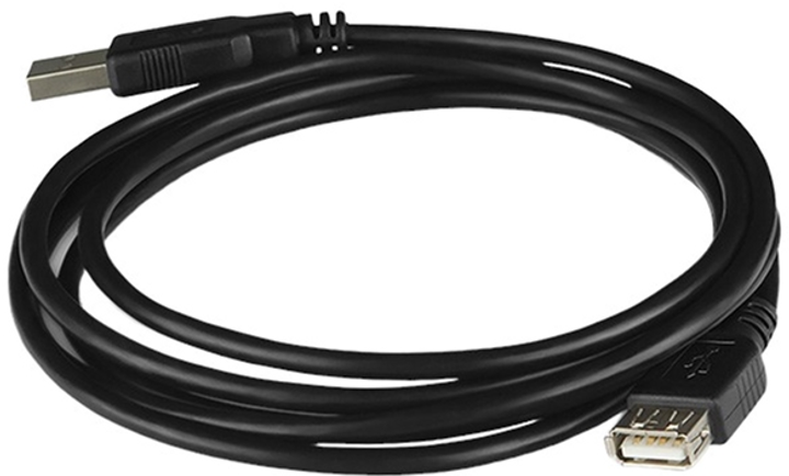 Кабель Logo 2.0 USB Type-A - Type-A M/F 3 м Чорний (8590274158511) - зображення 3