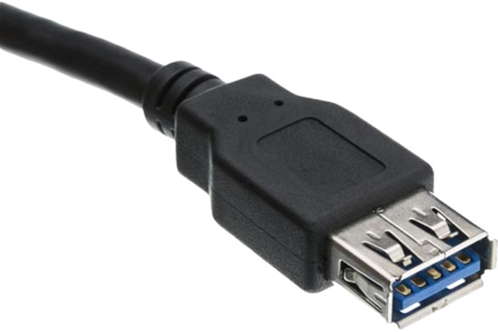 Kabel Logo 3.0 USB Type-A - USB Type-A M/F 1.8 m Czarny (8590274523524) - obraz 3