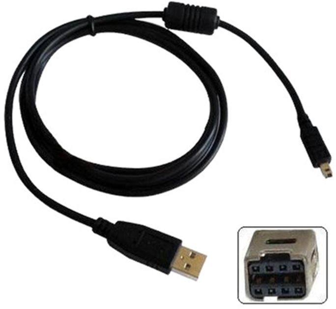 Kabel Logo do Minolta 2.0 USB Type-A - 8-pin M/M 1.8 m Czarny (8590274311794) - obraz 1