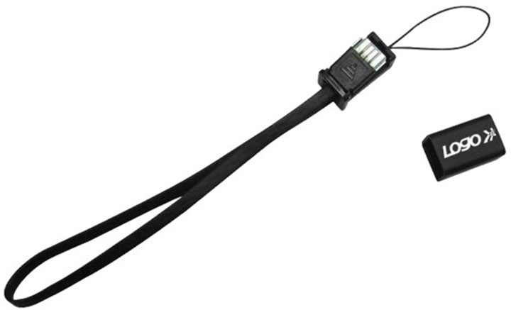 Кабель Logo KVUM005W0L 2.0 USB Type-A - Micro USB M/M 0.3 м Чорний (8590274336285) - зображення 1