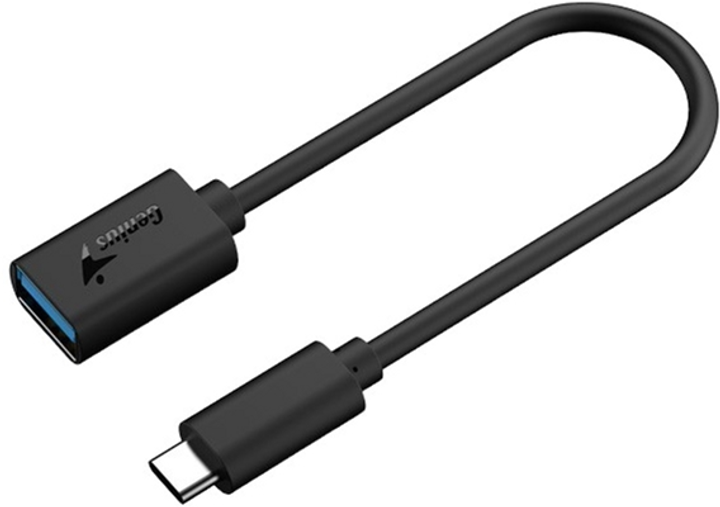 Кабель Genius 3.0 USB Type-C - USB Type-A M/F до 5 Гбит/с 0.21 м Чорний (32590003400) - зображення 1