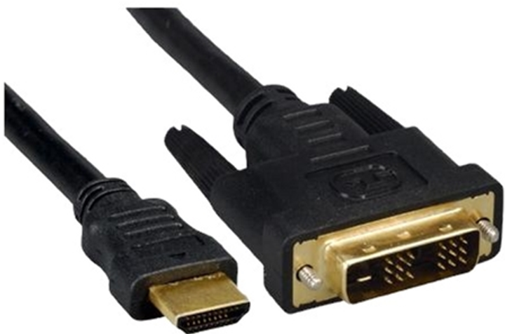 Kabel Logo Video DVI 18+1 - HDMI M/M 2 m Czarny (8590274252608) - obraz 1