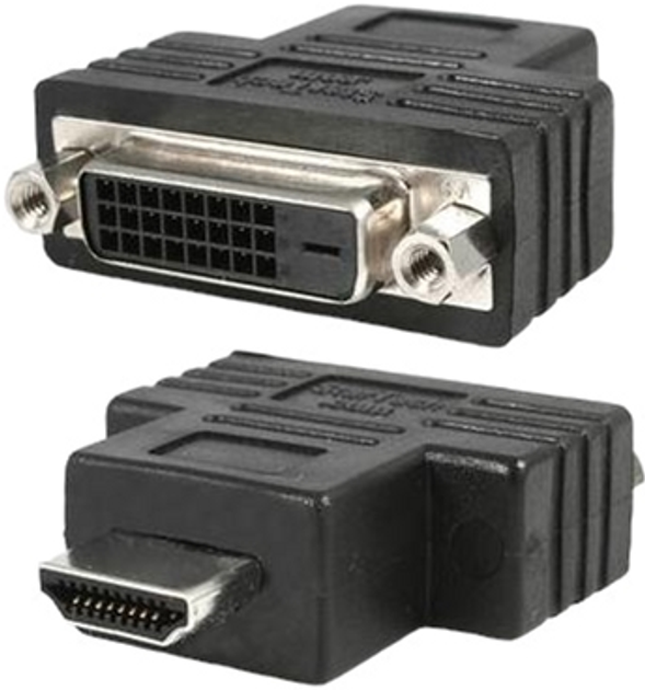 Adapter Logo Video Reduction HDMI - DVI 24+1 M/F Czarny (8590274293670) - obraz 1