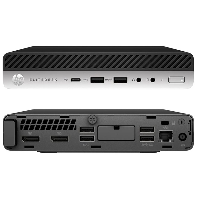Мини ПК HP EliteDesk 705 G4 / AMD Ryzen 5 Pro 2400G / RAM 16GB / SSD 256GB / LAN / Wi-Fi 5 / Bluetooth 4.2 / Windows 11 / Black Б/В - изображение 5