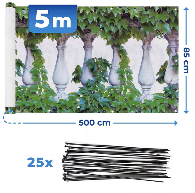 Балконне покриття Maximex Ivy Fence 5 м х 85 см (4008069030477)  - зображення 4