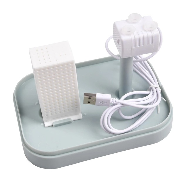 Автоматична поїлка фонтан для тварин з інфрачервоним датчиком руху USB з трубкою питний фонтанчик 1,5 літра світло-оливковий (TG7039) - зображення 8