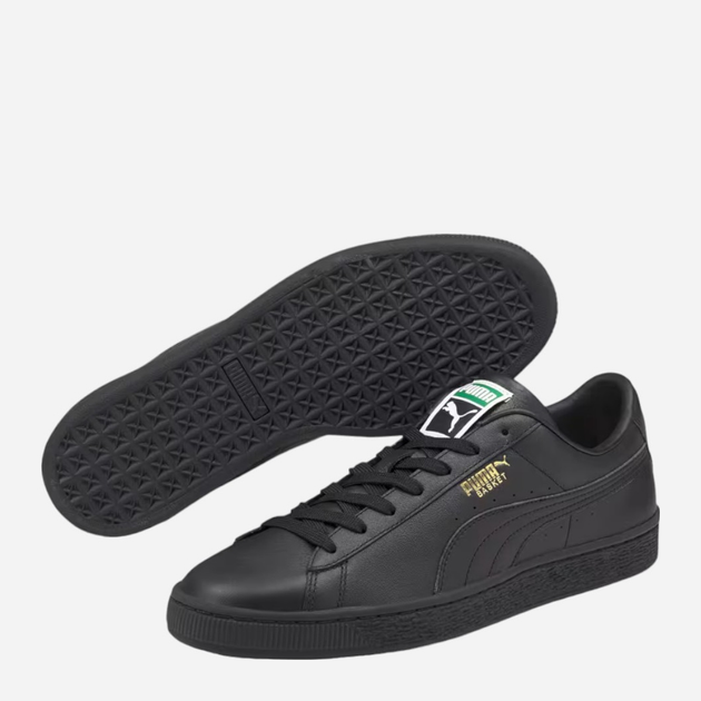 Sneakersy męskie skórzane Puma Basket Classic XXI 374923-03 43 (9UK) Czarne (4063697638211) - obraz 4
