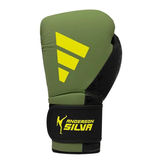 Боксерские перчатки Adidas x Anderson Silva (ADIAS50TG) Green/Black/Yellow 10 унций - изображение 2