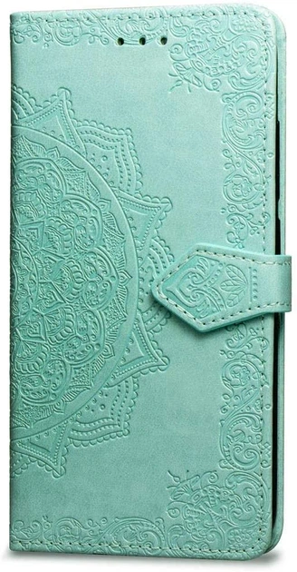 Чохол Vintage для IPhone X книжка з візерунком шкіра PU бірюзовий Без бренду - зображення 3