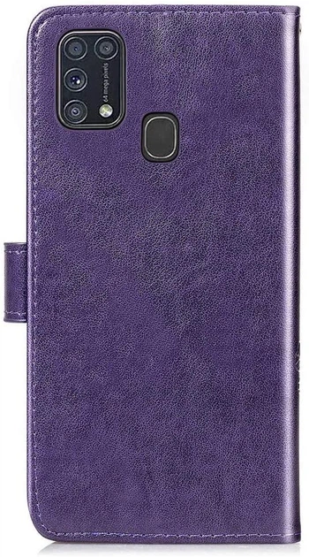 Чохол Clover для Samsung Galaxy M31 / M315 книжка з візерунком шкіра PU фіолетовий Без бренду - зображення 3