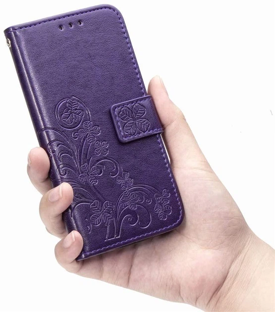 Чохол Clover для Samsung Galaxy M31 / M315 книжка з візерунком шкіра PU фіолетовий Без бренду - зображення 6