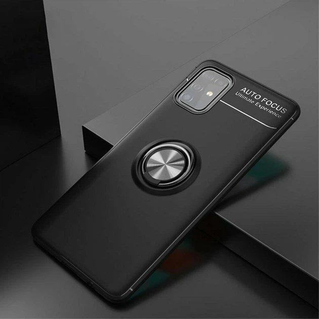 Чохол TPU Ring для Samsung Galaxy M31s / M317 бампер з підставкою Black Без бренду - Фото 3 Чохол TPU Ring для Samsung Galaxy M31s / M317 бампер з підставкою Black Без бренду - зображення 3