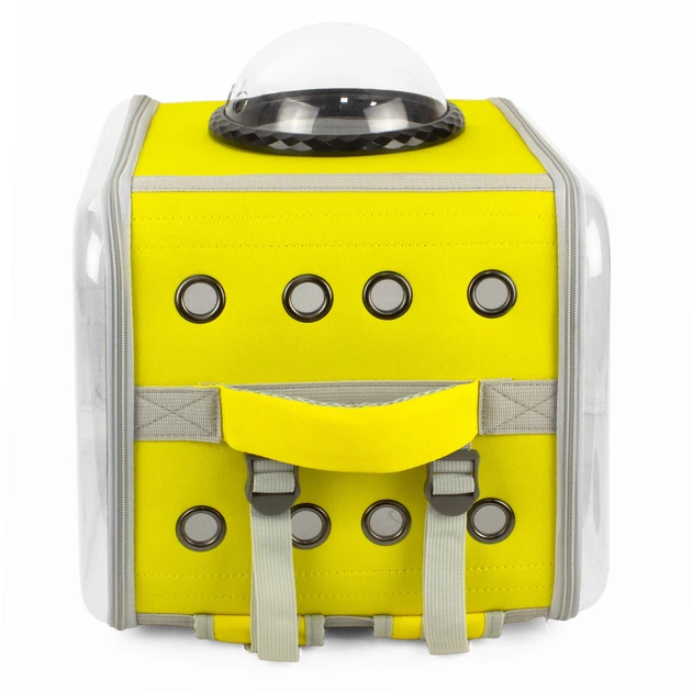 Рюкзак - переноска для кошек и собак 39х30х34 CosmoPet CP-28 Yellow - изображение 6