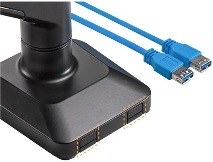 Настільне кріплення ULTRADESK Branch Double для 2 моніторів Чорний (UD-BRAN-DB) - зображення 9