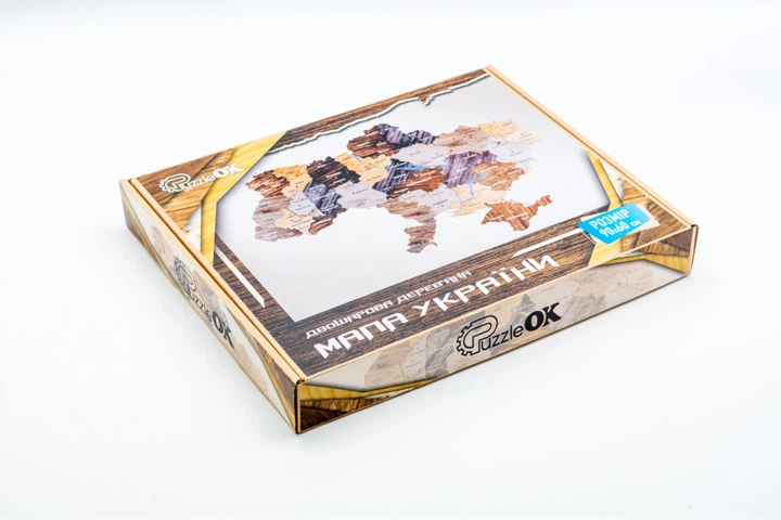 Деревянная Модульная Карта На Стену Панно PuzzleOk Карта Украины 90х60 см - Фото 6 Деревянная Модульная Карта На Стену Панно PuzzleOk Карта Украины 90х60 см - изображение 6