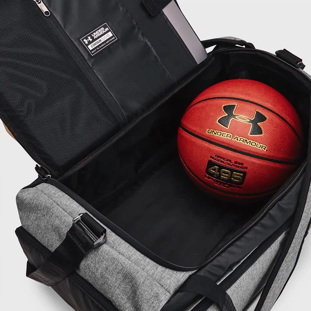 Спортивна сумка тканинна Under Armour Contain Duo MD BP Duffle 1381919-025 Сіра (195253569487) - зображення 4
