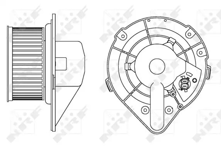 Вентилятор салону VW Transporter 199407-200304, SEAT TOLEDO, NRF (34164) - зображення 1