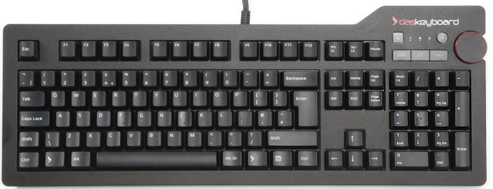 Клавіатура дротова Das Keyboard 4 Professional Cherry MX Brown USB Black (DKPKDK4P0MNS0UUX) - зображення 1