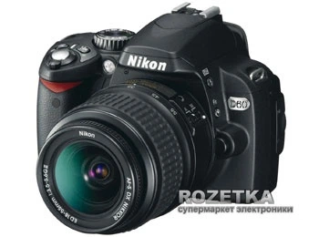 Фотоаппарат Nikon D60 kit AF-S DX 18-55 f/3.5-5.6G VR купить на