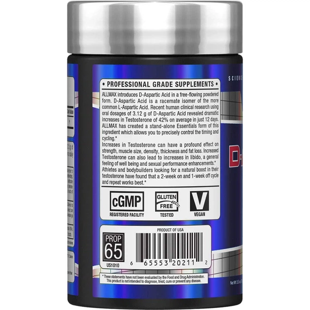 D-аспарагінова кислота AllMax D-Aspartic Acid (100 g) - зображення 2