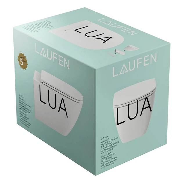Унітаз підвісний безобідковий білий LAUFEN LUA із сидінням з мікроліфтом H8660800000001 - зображення 5