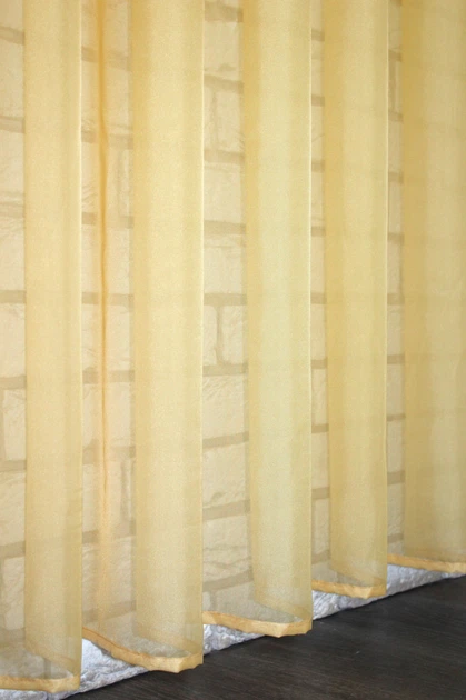 Тюль шифонова однотонна, колір янтарний 4122871 - зображення 8