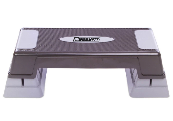 Степь платформа 3 уровня EasyFit высота 12-22 см Серый для кардио тренировки (EF-0543) - изображение 2