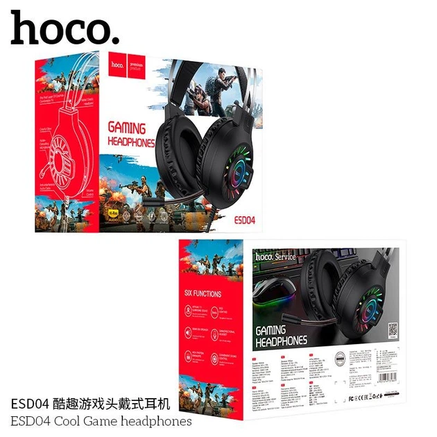 Наушники HOCO Cool Game LED ESD04 Hi-Res 4758563 - изображение 2