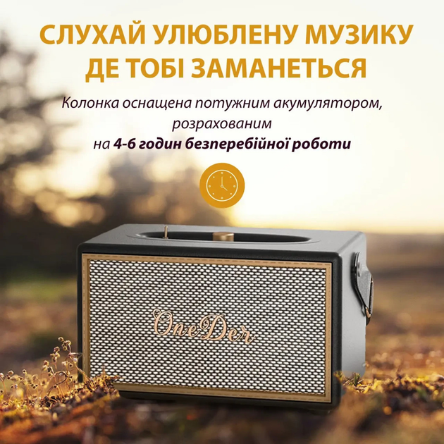 Міні стовпчик для телефону бездротова акустика портативна стовпчик з fm радіо Чорний 4734472 - зображення 2