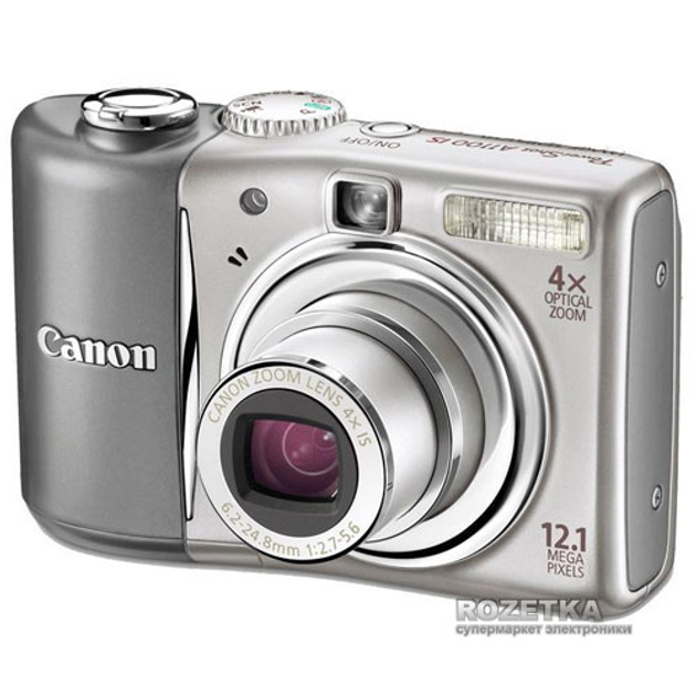 Фотоаппарат Canon PowerShot A1100 IS Silver купить на