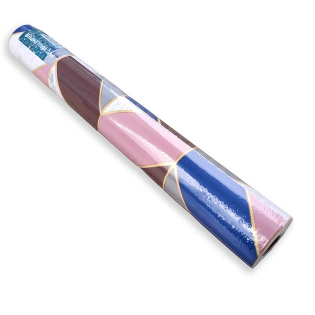 Самоклеющаяся пленка Sticker Wall розовые треугольники 0,45х10м SW-00001225 - изображение 4