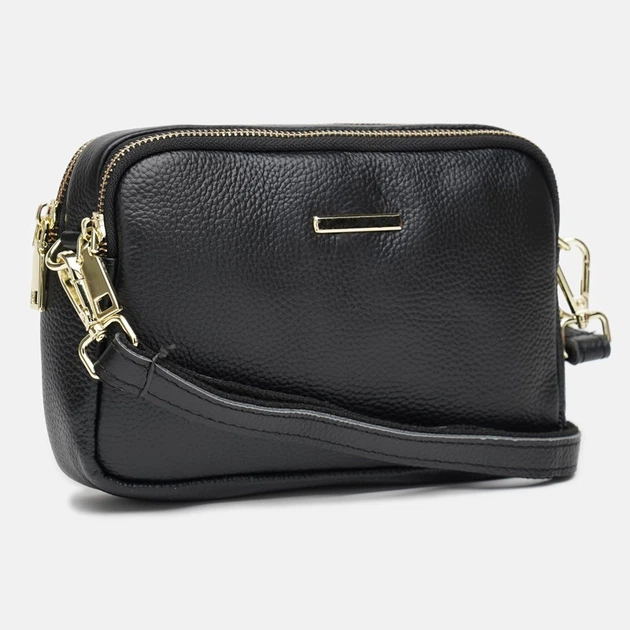 Жіноча шкіряна сумка Borsa Leather K11906-black 4117292 - зображення 2