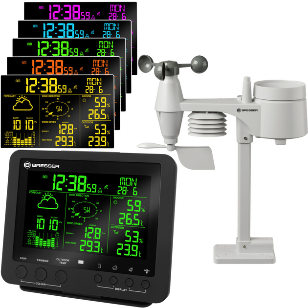 Метеостанция Bresser Weather Center 5-in-1 256 цвет Professional Black (7002520CM3000) 4253779 - изображение 1