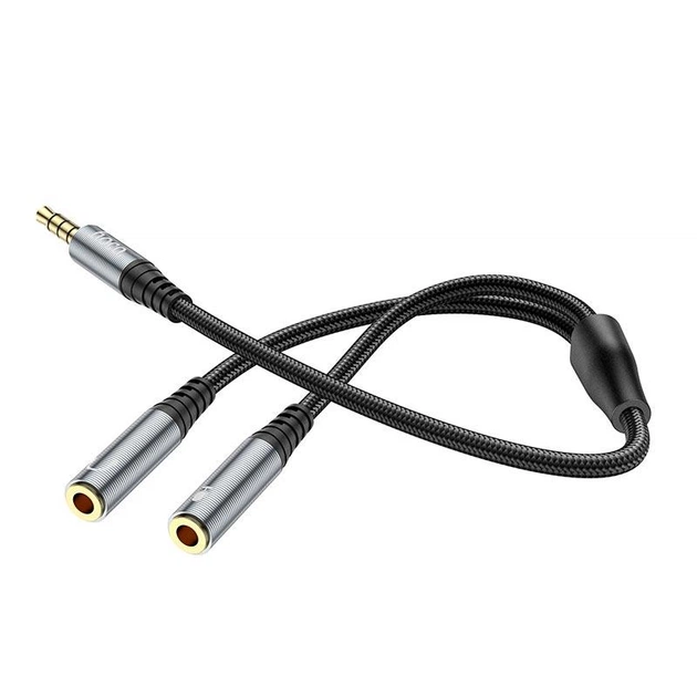 Кабель HOCO 2-in-1 3.5 headset audio adapter cable UPA21 (male to 2female) |0.25M| 4758091 - Фото 8 Кабель HOCO 2-in-1 3.5 headset audio adapter cable UPA21 (male to 2female) |0.25M| 4758091 - изображение 8