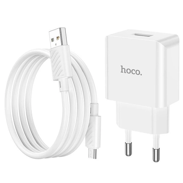 Адаптер мережний HOCO Leisure Micro USB Cable single port charger C106A | 1USB, 10.5W/2.1A | 4756162 - зображення 8