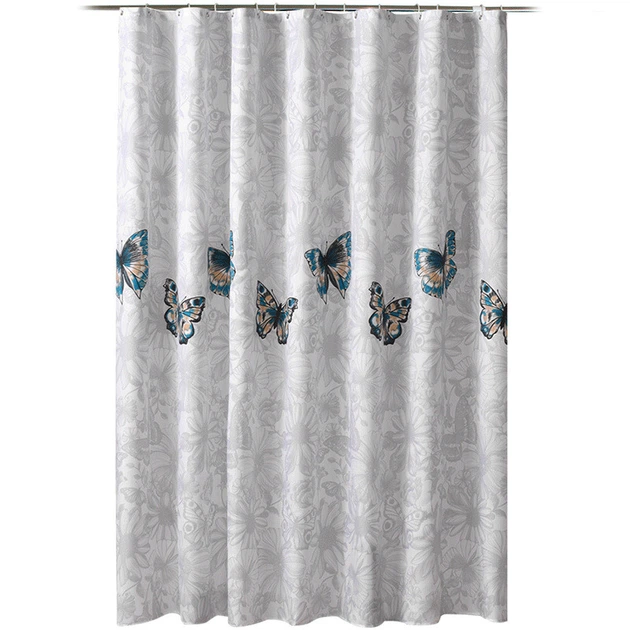 Тканинна шторка для ванної та душу Butterflies 180x200 см 4550926 - Фото 3 Тканинна шторка для ванної та душу Butterflies 180x200 см 4550926 - зображення 3