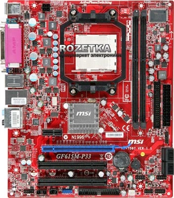 Материнская плата MSI GF615M-P33 (AM3, GF7025, PCI-Ex16) – фото