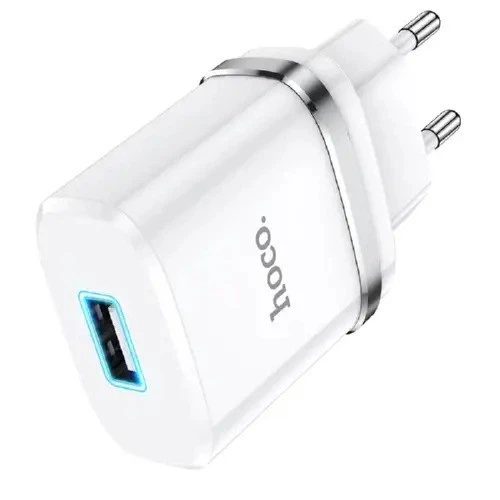 СЗУ HOCO N1 1USB/2.4A + USB - Lightning 12pc, сетевое зарядное устройство, Белый 4568182 - Фото 2 СЗУ HOCO N1 1USB/2.4A + USB - Lightning 12pc, сетевое зарядное устройство, Белый 4568182 - изображение 2