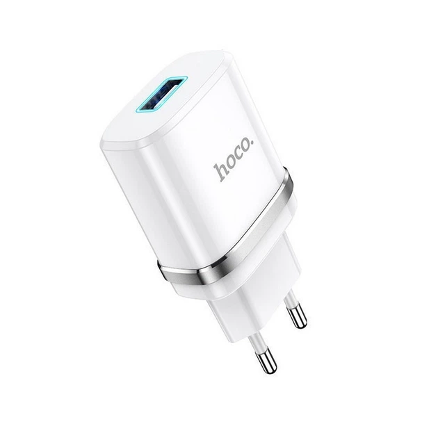 СЗУ HOCO N1 1USB/2.4A + USB - Lightning 12pc, сетевое зарядное устройство, Белый 4568182 - Фото 4 СЗУ HOCO N1 1USB/2.4A + USB - Lightning 12pc, сетевое зарядное устройство, Белый 4568182 - изображение 4