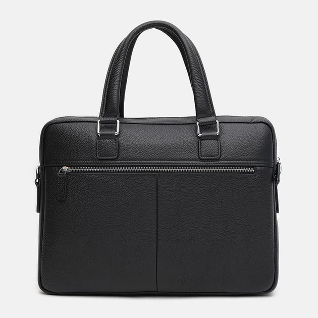 Мужская кожаная сумка Borsa Leather K16613-1-black 4422644 - изображение 3