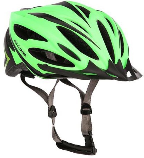 Kask Nils Extreme MTW202 M 53 - 58 cm Zielono-Czarny (5907695502107) - obraz 1