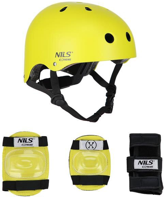 Комплект Nils Extreme дитячий шолом MR290 + захист H230 Жовтий S (5907695553642) - зображення 1