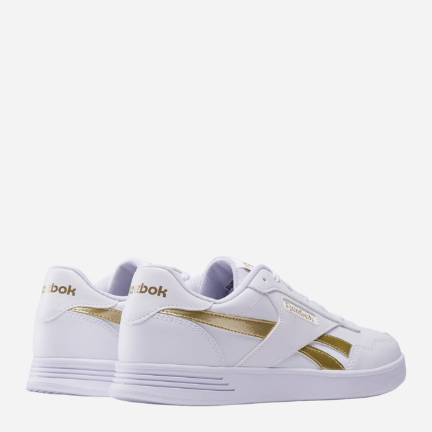 Sneakersy damskie do kostki Reebok Court Advance 100202590 41 (7.5UK) Biały/Złocisty (1200143820308) - obraz 3