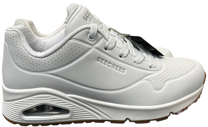 Sneakersy damskie na platformie do kostki Skechers Uno-Stand on Air 73690-WHT 39 (9US) 26 cm Białe (191665119258) (955555903144648) - Outlet - obraz 2