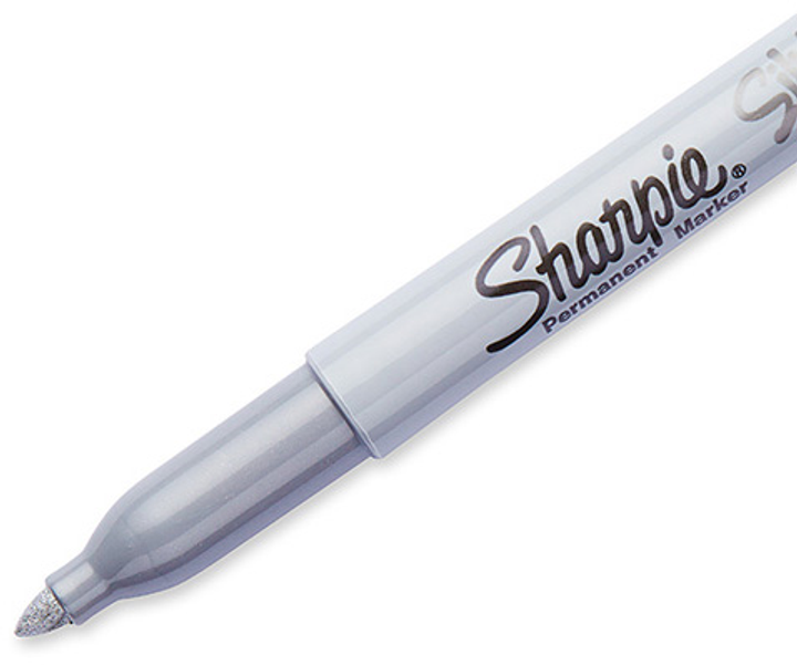 Marker Sharpie Metallic 1.4 mm Srebrny (3501179860046) - obraz 3
