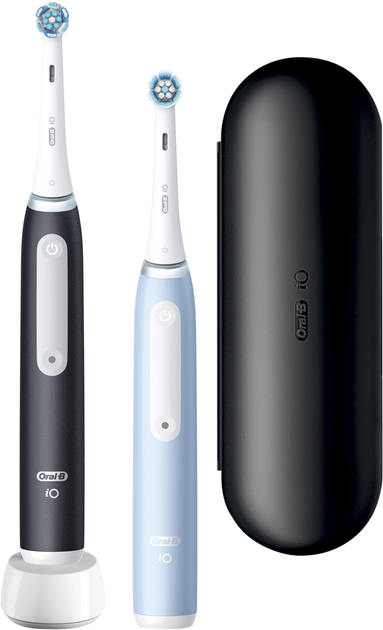 Набор электрических зубных щеток Oral-B iO3 Черная и Голубая + Футляр (8006540731772) - изображение 2