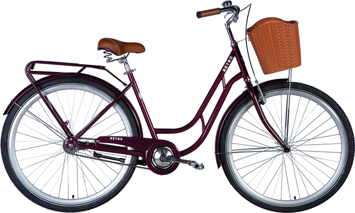 Акція на Велосипед Dorozhnik Retro Velosteel ST 28" 19" 2024 Малиновий (OPS-D-28-393) від Rozetka