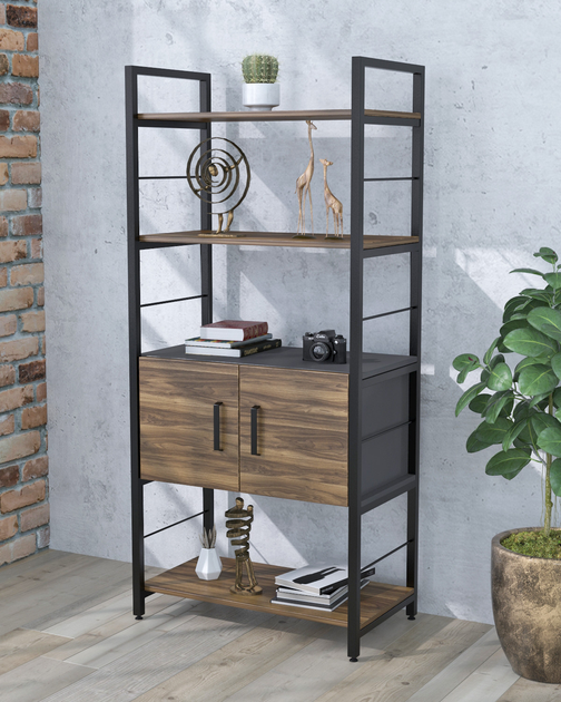 Стеллаж L-155 с дверцами Loft Design Орех Модена – купить онлайн на ROZETKA